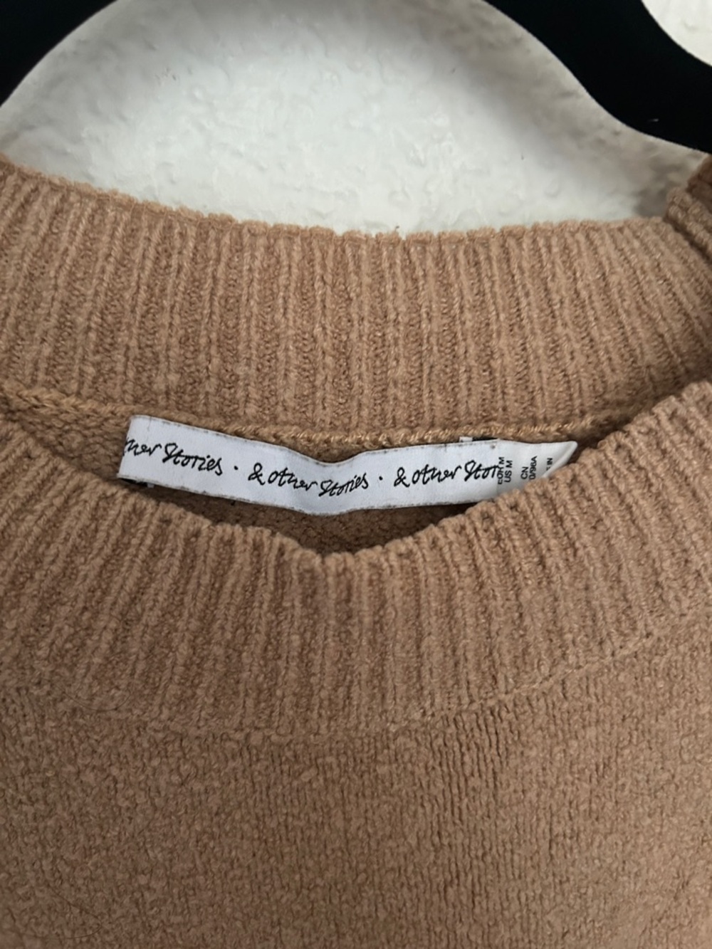 & Other Stories Camel Crewneck Sweater - Picture 2 of 4